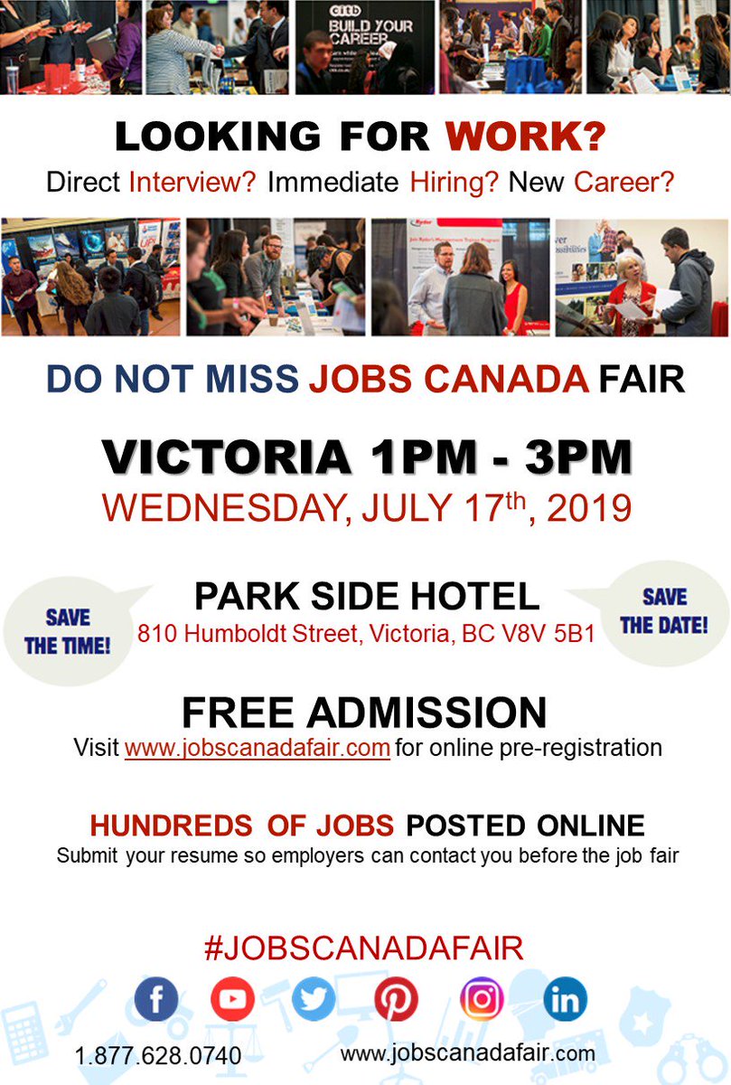 romersburger's tweet photo. Hey Victoria Peeps - Looking for work? Come visit our booth at the Victoria Jobs Fair on July 17th. #JobsCanadaFair https://t.co/RjcPBlFD4I