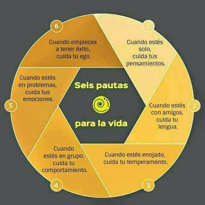 virginiog's tweet photo. 6 pautas para la #vida. No sé de quién es pero me gustó su simplicidad y mensaje. https://t.co/lAln1HcVlj