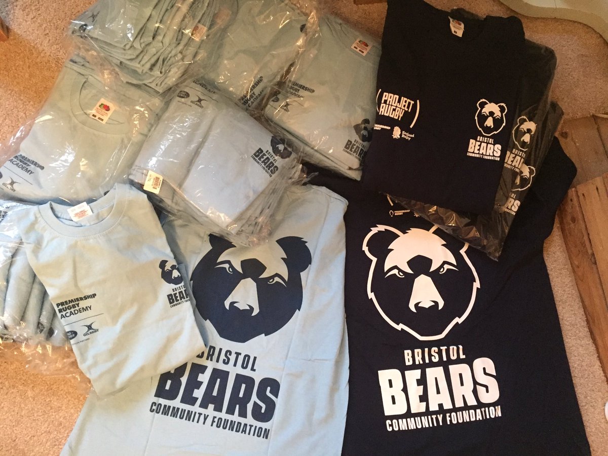 AmyMeachin's tweet photo. Thank you Bristol Bears Community Foundation For providing Me &amp; Louis some fab Bristol Bears T-shirt’s for a adventure to St Lucia!! Looking forward to starting our Trip tomorrow over to meet the team behind Caribbean Coaching ✈️🏉🏉 https://t.co/p7x0trs0dr