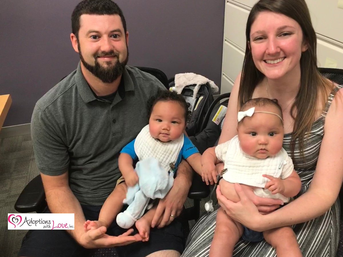 AdoptionsWLove's tweet image. Then and now!  Congratulations to this beautiful family of four on your #finalization from the entire #adoptionswithlove team! We are so happy for you all 😍✨

#adoption #adoptivefamily #twins #throwback