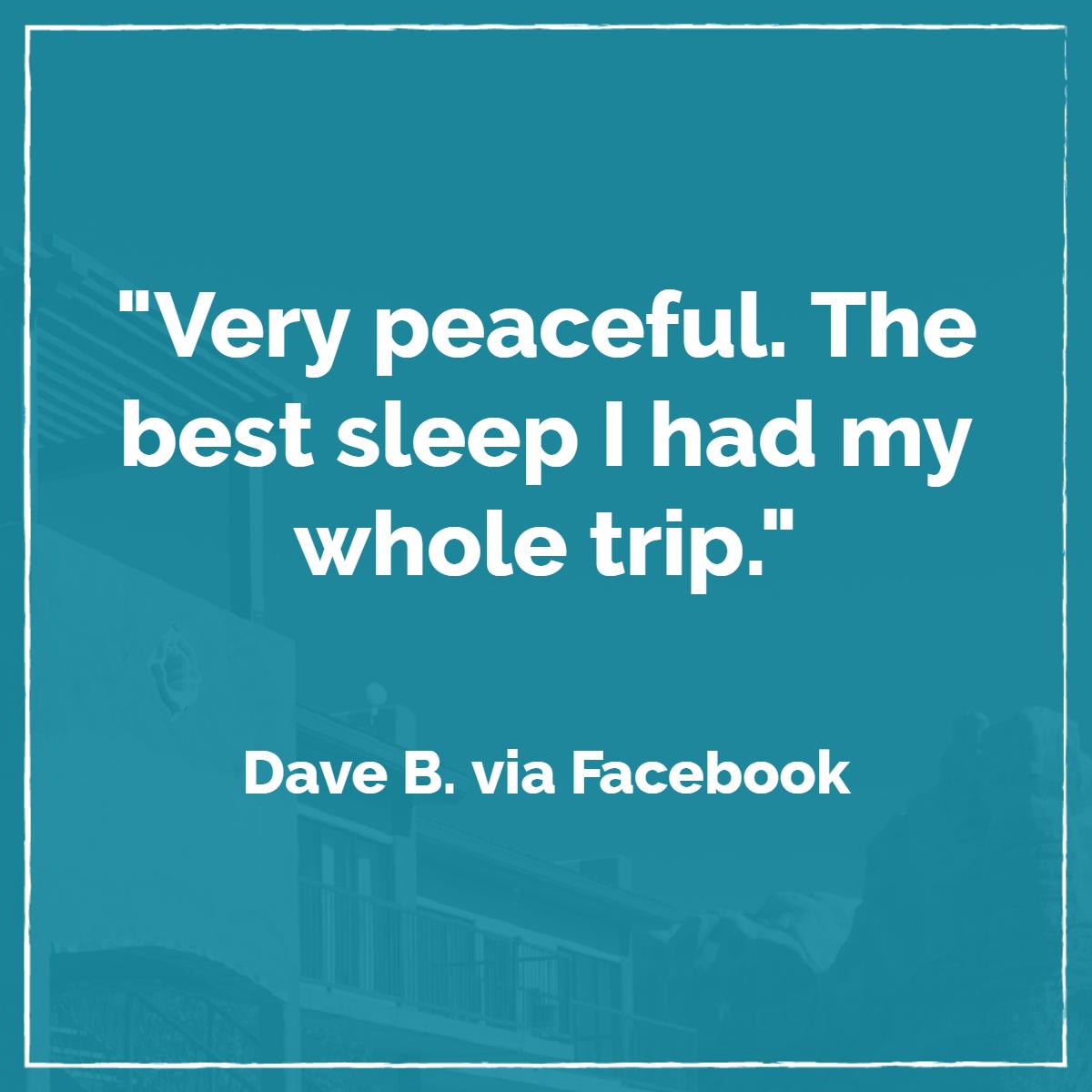 laposadapintada's tweet photo. If you're seeking a peaceful and restful stay, you should probably listen to Dave. https://t.co/PLvoiJBqb4