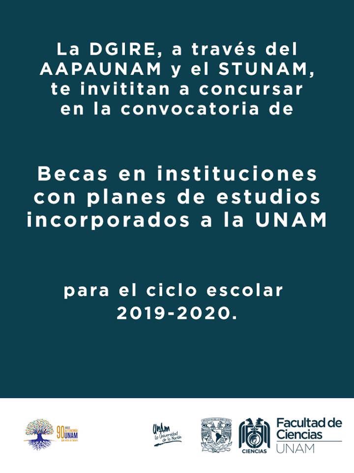 fciencias's tweet photo. ¡ATENCIÓN! La fecha está cada vez más cerca. 📅👀

Si tu escuela es incorporada a la UNAM, y alguno de tus papás trabaja para la UNAM, puedes solicitar una de las becas que tiene la #DGIRE para Instituciones con Planes de Estudios Incorporados. 🙌🏼😁 https://t.co/CpEJrklZtJ