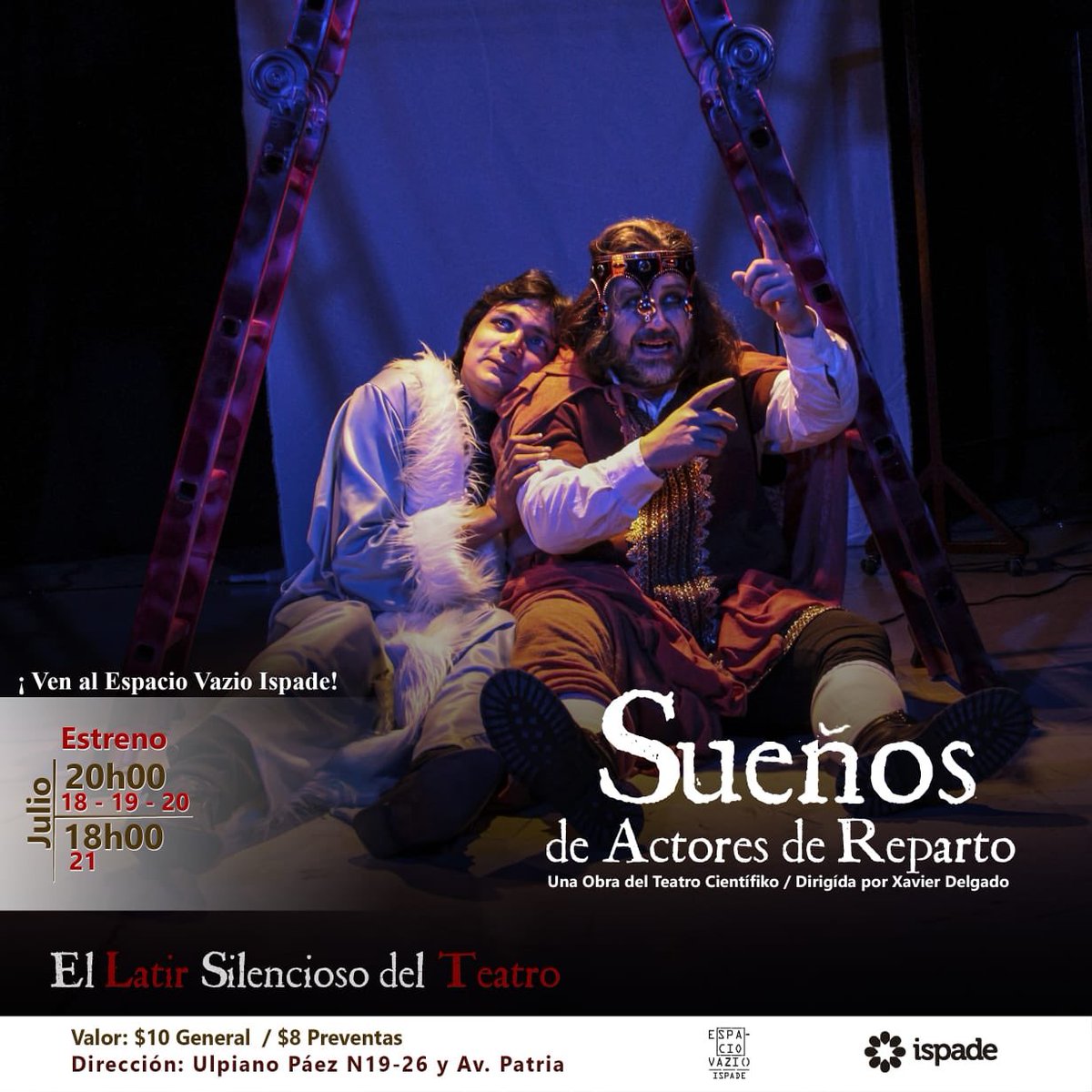 teatroEC's tweet photo. La próxima semana el teatro cientifiko presenta su nueva obra en el @espacio_vacio_  del @TecnologIspade  los esperamos!!! 🎭💪 https://t.co/hLNs9albLM