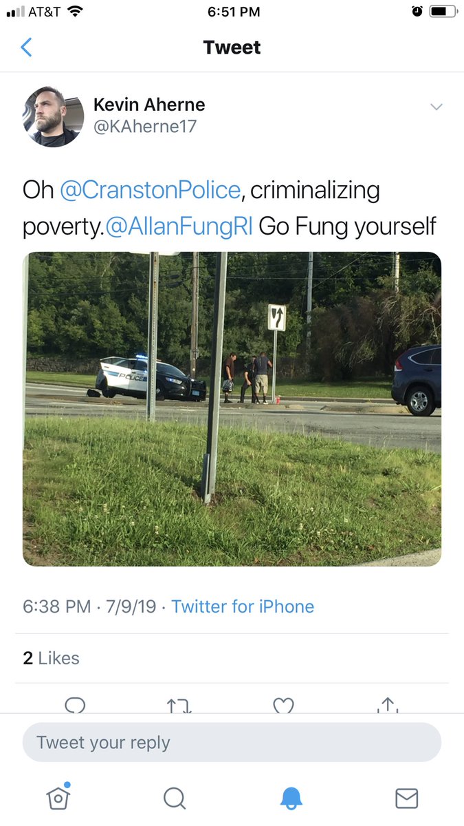 AllanFungRI's tweet photo. Dear @Jorge_Elorza - Your staff should consult @GinaRaimondo’s campaign on how to properly identify Cranston, the best city in the state.  #NotACranstonPoliceCar #HeardBetterSlamsFromA5thGrader https://t.co/2bV7JlmT05
