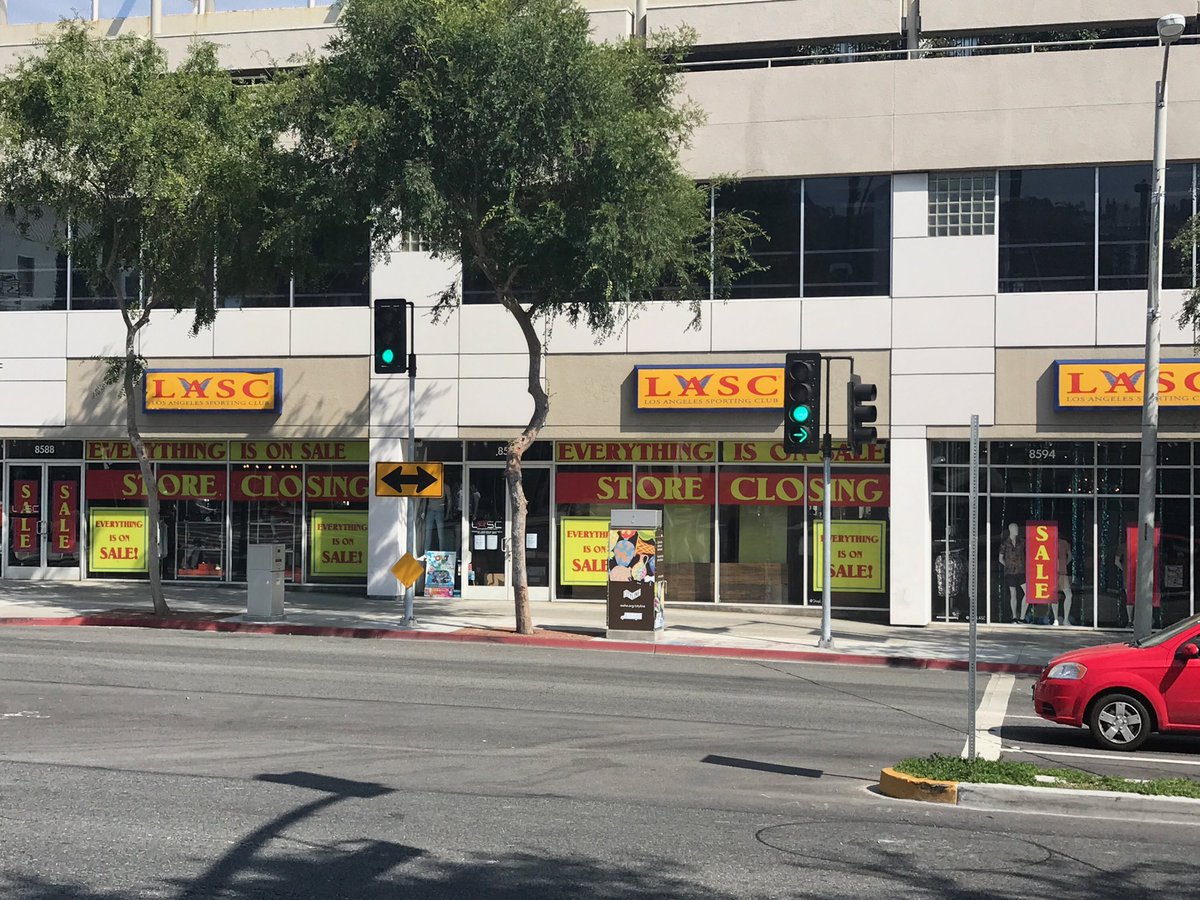 Store Closing Sale starts Thursday, July 11th at 10:00 am sharp. All of their famous brands are priced to liquidate. Brands like Scotch &amp; Soda, Fred Perry, Nike, G Star, Parke &amp; Ronen, Emporio Armani and the LASC line. <a href="/shoplasc/">LASC</a> 8592 SMB.