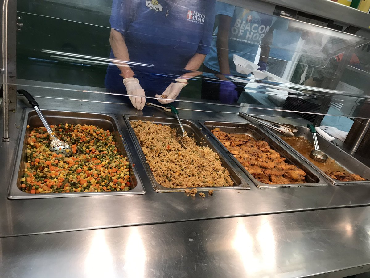 lorihast's tweet photo. Don’t forget to stop by Patterson Elementary for FREE dinner from Mercy Chefs Tuesday through Sunday from 4:30 to 6:30!  Tonight they served Teriyaki Chicken and it was delicious!  All BDS staff and students and families are welcome. ❤️👨🏽‍🍳🦅
@MKLEagles @MercyChefs https://t.co/HgoffI1d35