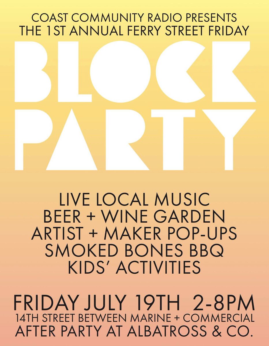 st14cafe's tweet photo. Save the date! BLOCK PARTY on Ferry Street Friday July 19th. We'll have our pals from @friteandscoop join us for ice cream sandwiches and we'll be serving German fast food, beer and cocktails all evening. Prost! https://t.co/PmpVVWCYVc