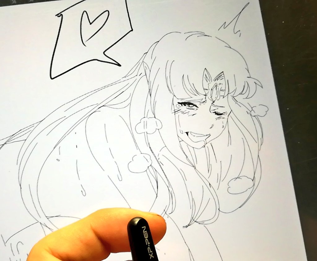 DrawinglikeaSir's tweet photo. Hab mit dem neuen Tablet einfach Mal drauf los ge-lined, hat gut funktioniert... 😄 https://t.co/nlJS3LTuJG