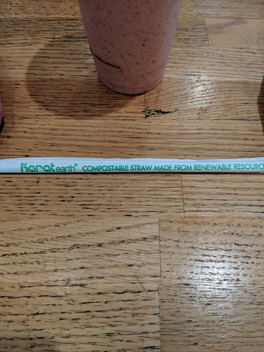 Compostable straws aren't the answer but they are a MUCH improved step in the right direction away from plastic! #singleuseplastic #foodieswithoutafootprint #techstartup #ecofriendly #ecofriendlydining