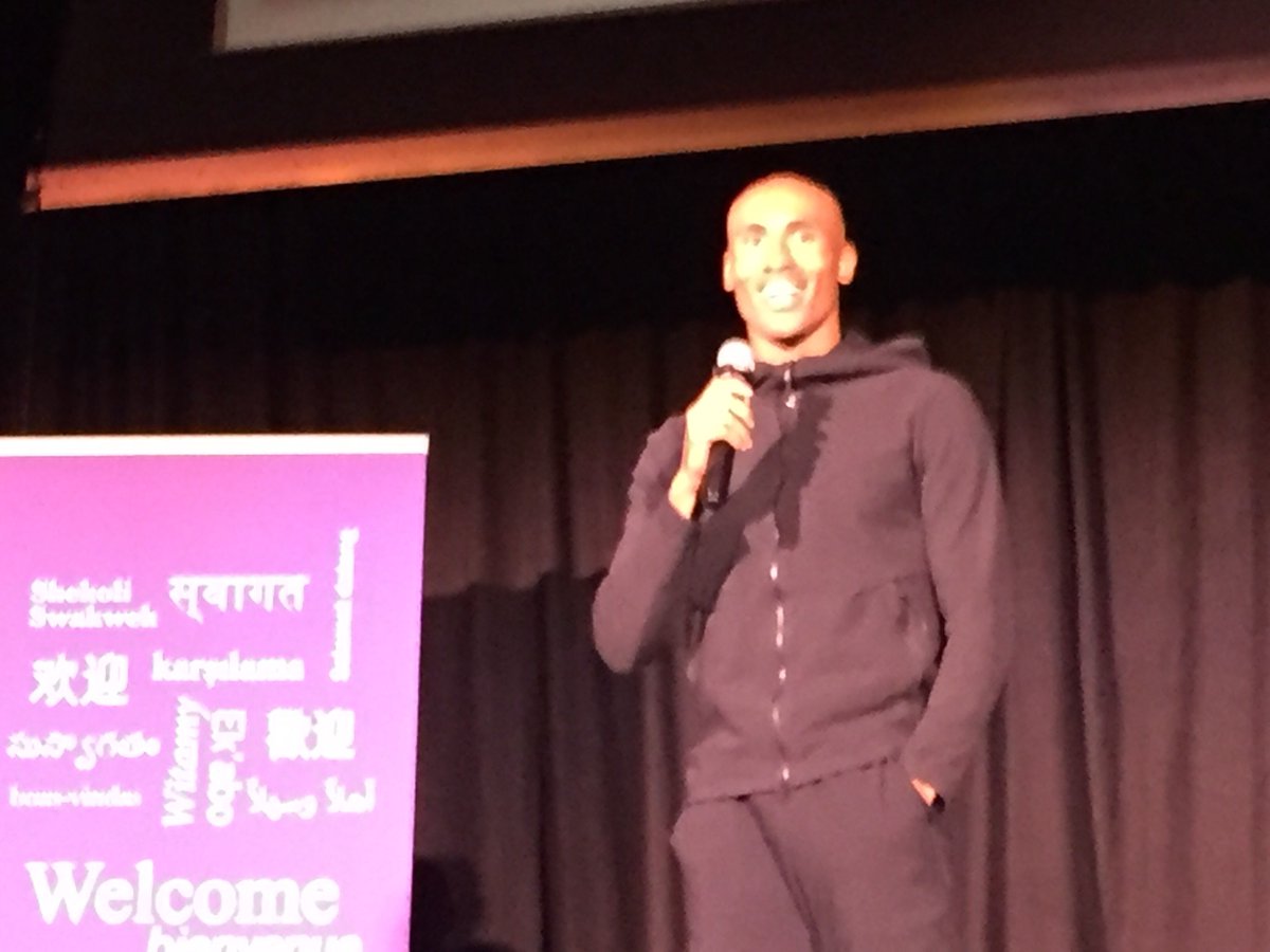 westernuLIVE's tweet photo. So proud to welcome Opening Ceremony keynote speaker, Olympian and #ldnont’s own @DamianWarner and his coach Gar Leyshon to the #IntlACAC2019 conference https://t.co/Izwbhx6coJ