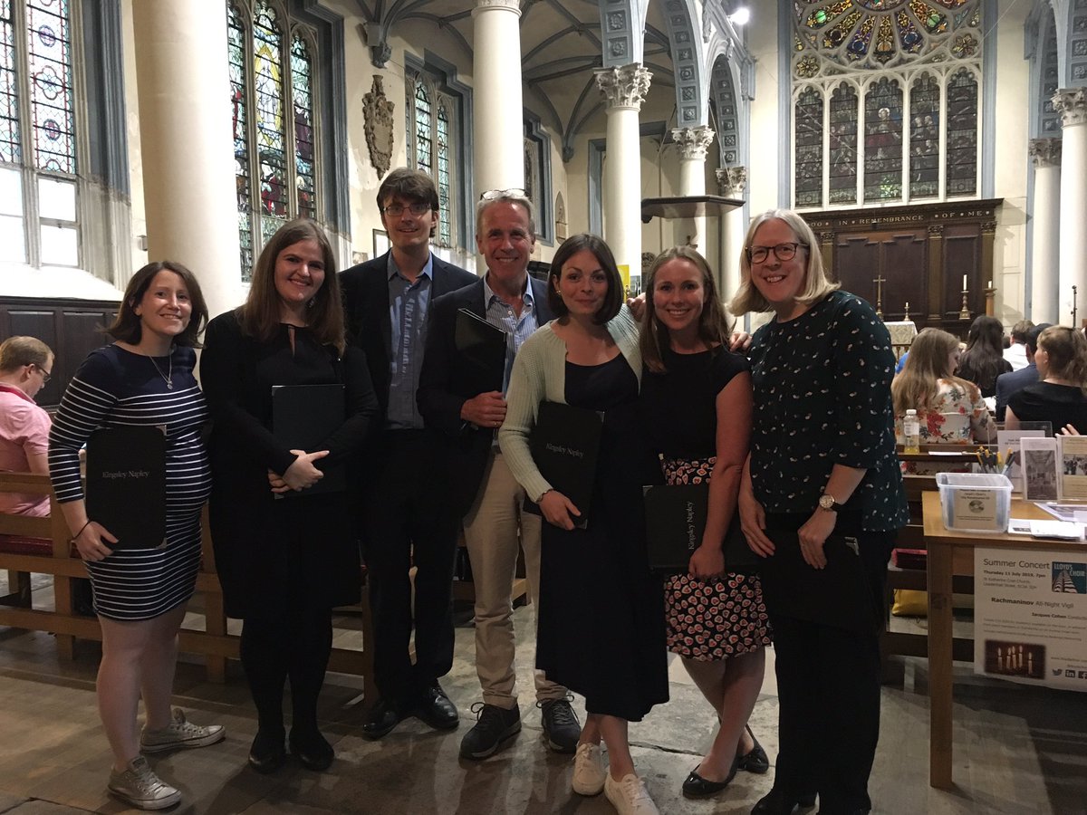 The <a href="/KNChoir/">KNChoir</a> - small tonight but mighty! Thank you <a href="/MIOLondon/">Music in Offices</a> for a lovely eve