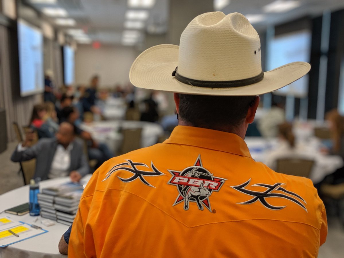 adamberk's tweet photo. Our host @InnovationRodeo - @CraigEliasYYC #irodeo - free ticket to next year's event if you can figure out the color of his shirt https://t.co/8SL8Ehz83U