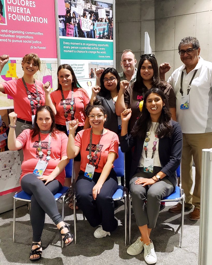_sophiam_garcia's tweet image. The Dolores Huerta Foundation is @Esri on the expo floor in the sustainable worlds area! We will be here all week! #mappingpower #mappingsocialjustice @womeningis @DoloresHuertaFD