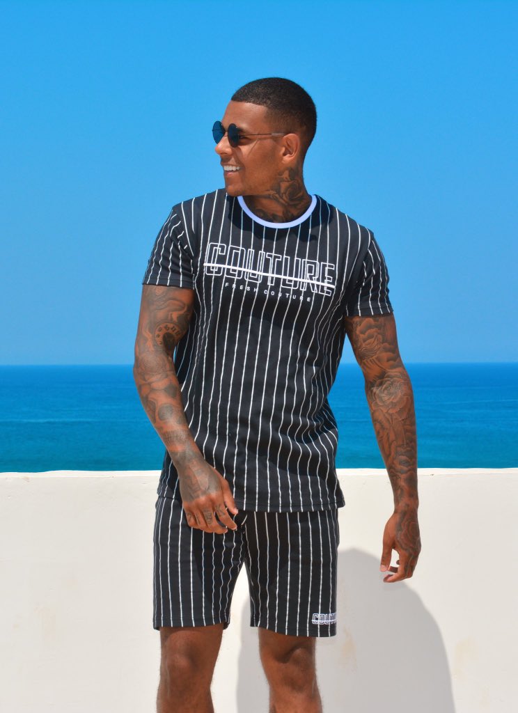 Grey &amp; Navy Brousse Pinstripe Twinsets have Been Flying Out This Summer / freshcouture.com/search?q=Brous…