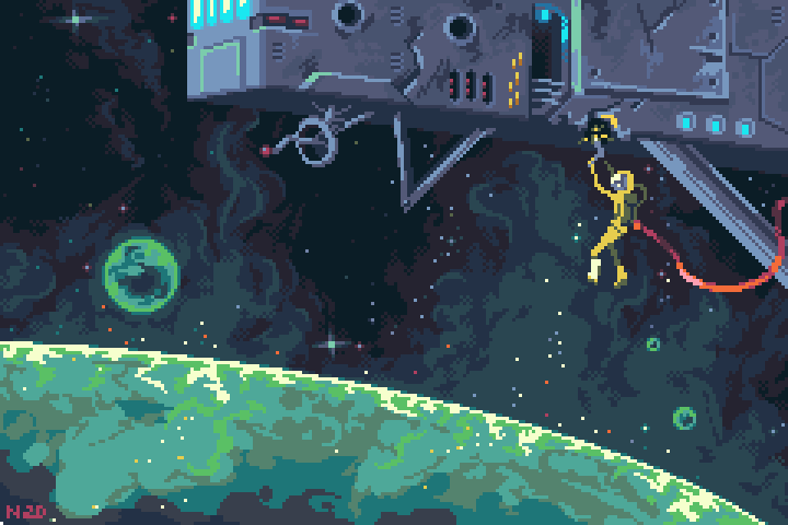 useless_pursuit's tweet photo. Hey #PortfolioDay ! I'm Norma and I like to make pixel art. I mostly create spacescpaes and sci-fi scenes 🤖💜

#pixelart #ドット絵 https://t.co/YFyJrp3Q6m