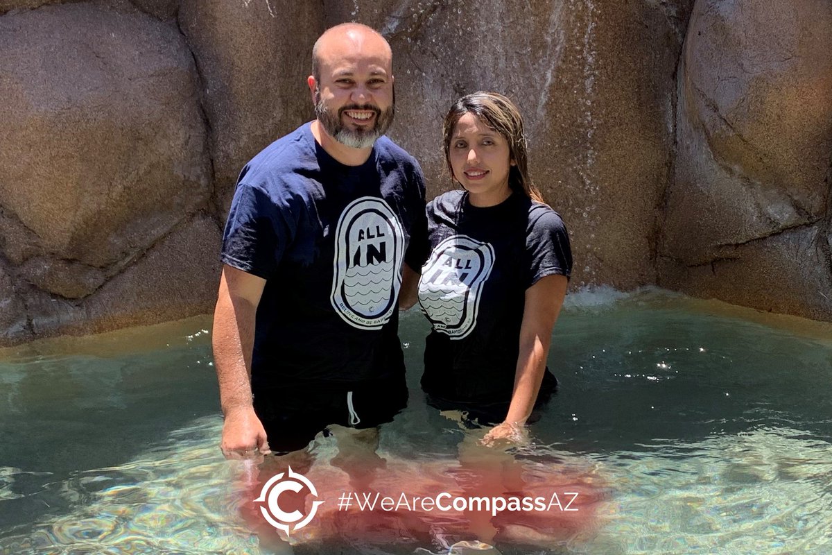 compassazchurch's tweet photo. Praise God for David Rothans, Luissana Marquina, Matthew Owens, and Rachel Whitehead. Let’s celebrate their decision to go public and show their commitment to follow Jesus. #WeAreCompassAZ #baptismsCCC https://t.co/zq2TzfO8W1
