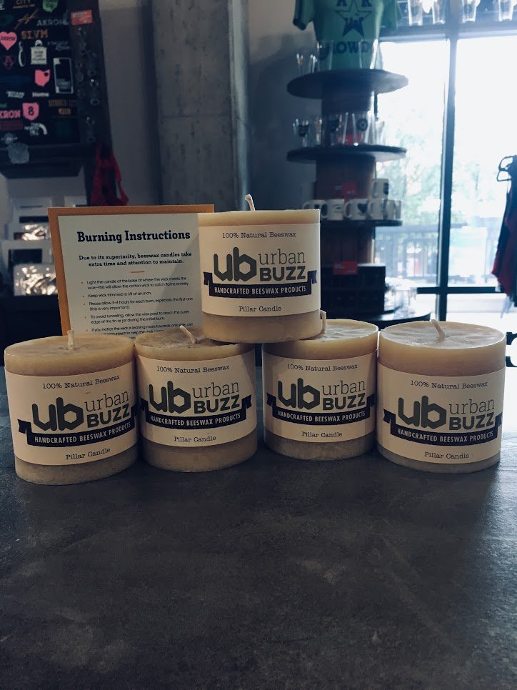 Buzz Buzz Akron! Stop in today to support your local business, Urban Buzz, by getting their 100% natural beeswax candles! Limited supply so get yours today!