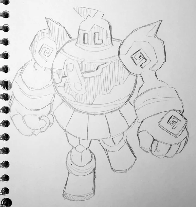これはさっき(昨日上げたの)よりも手癖強めに描いたゴルーグ… 