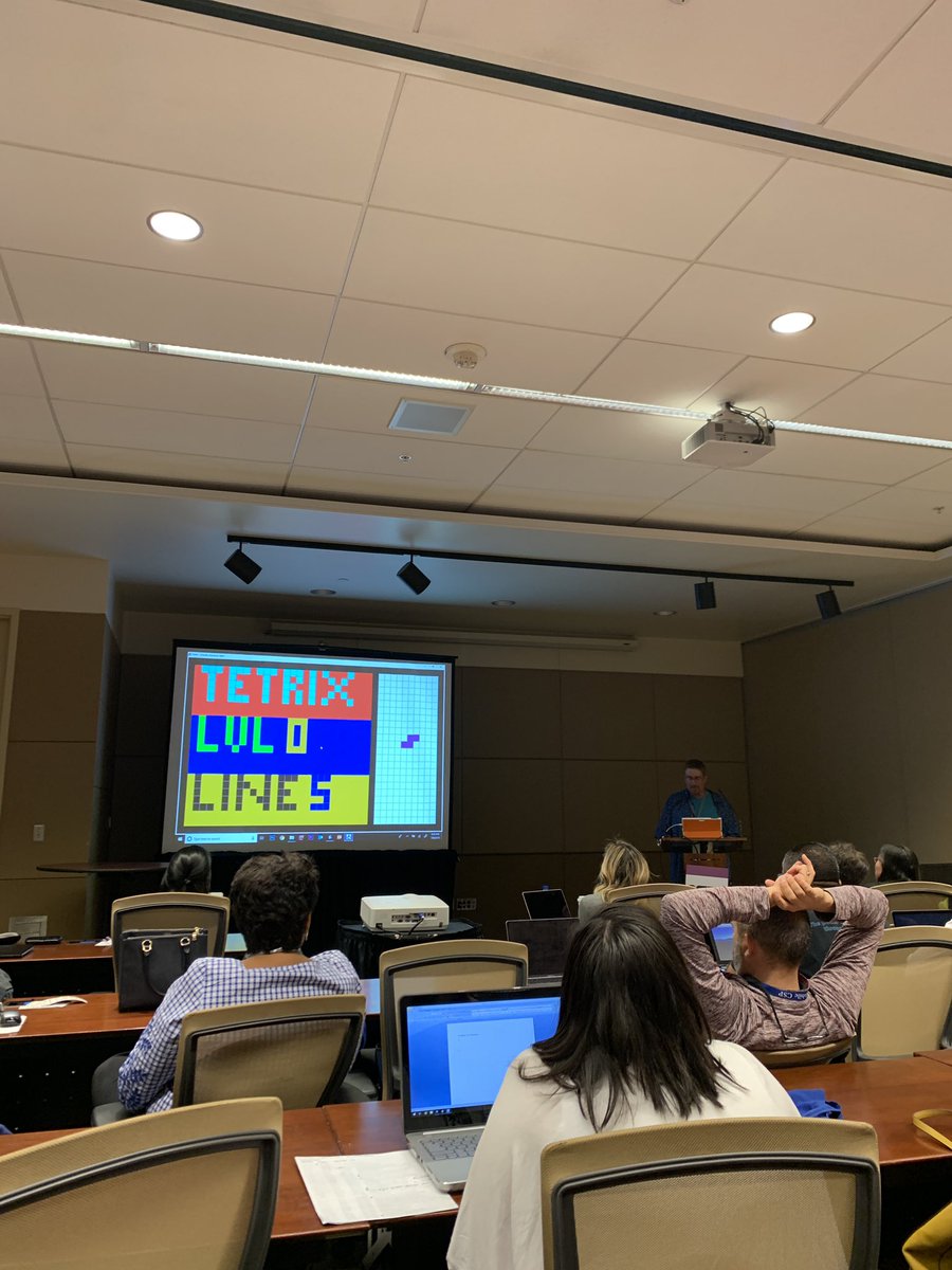 BeccaGutosky's tweet image. Learning strategies for teaching #APComputerScienceA concepts by creating simple games w/ the #Java graphics API #CSTA2019 w/ my Hawaiian CS colleague @DelosJustin