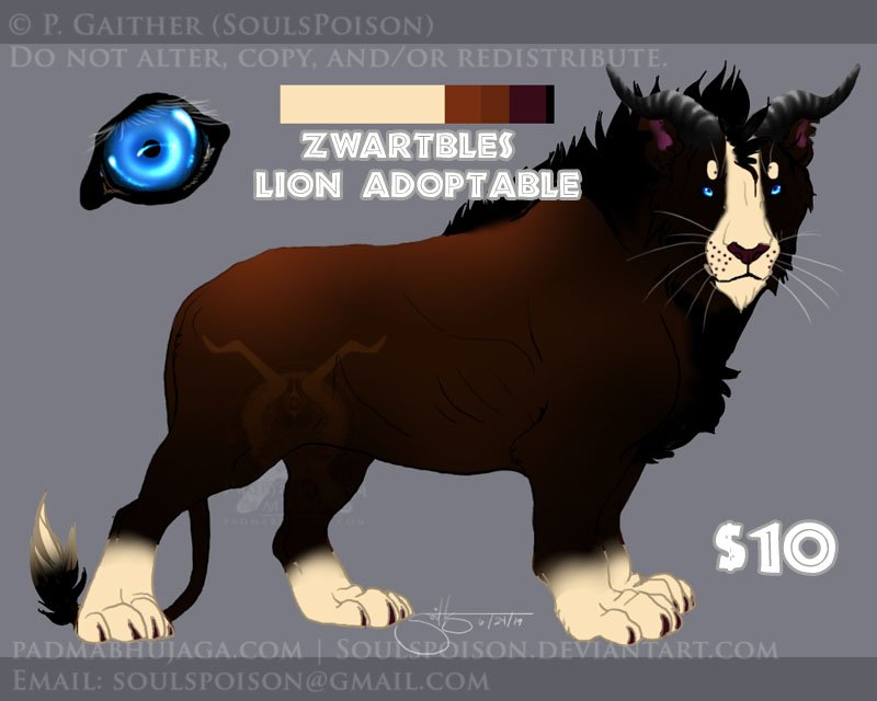 With the impending move and other expenses, I'm going to be selling adoptables as much as possible! So here's two lion designs to start! @ to claim, each is $10. RTs are always super appreciated <333