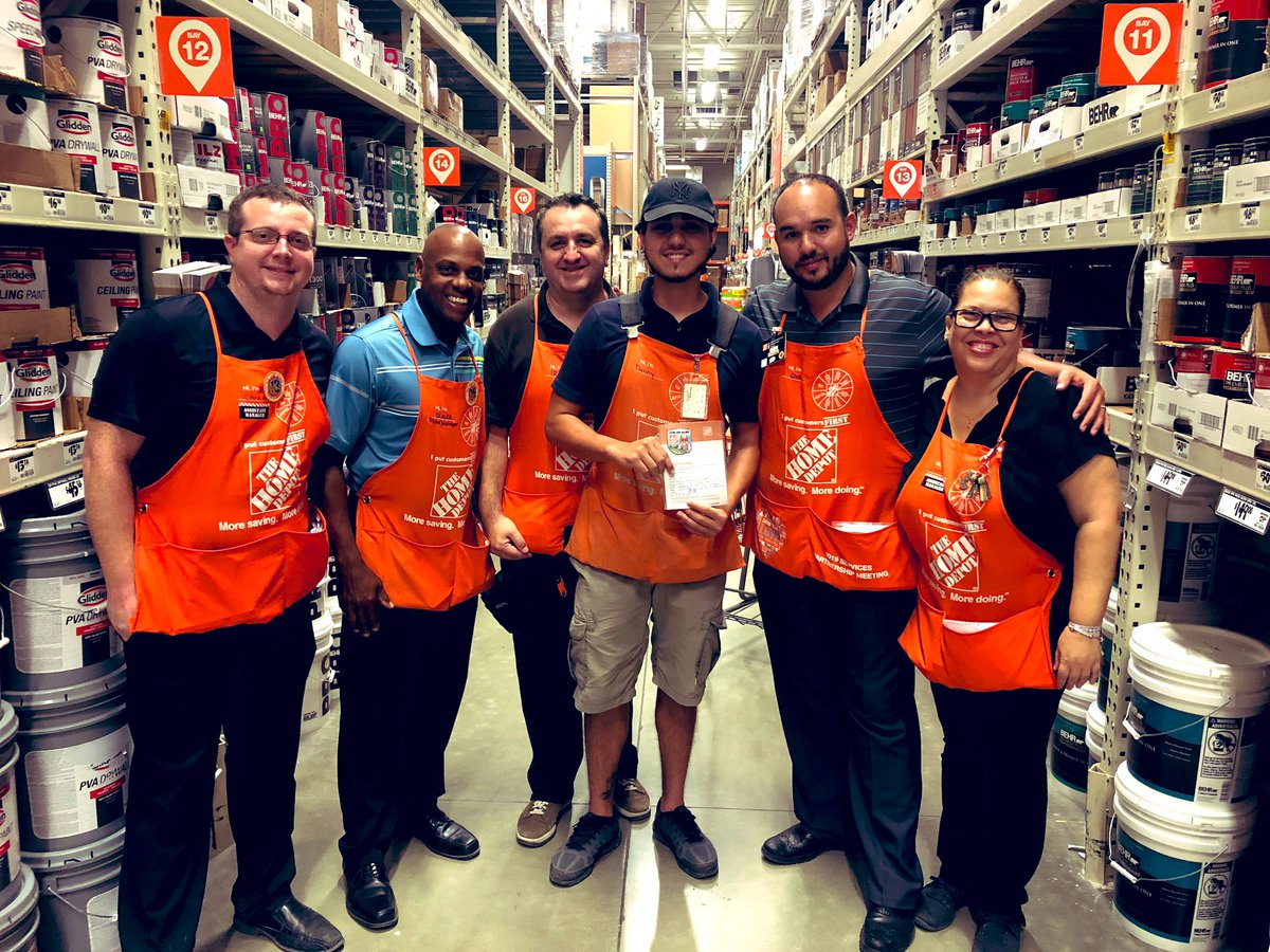 THD6341's tweet photo. Great recognition of great associates! Modeling the Home Depot Values. Thanks Danny and Millie🎉 https://t.co/2FcZM6mUha