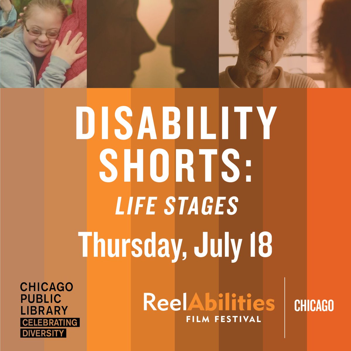 ReelChi's tweet photo. Special @ReelChi Screening w @chipublib 7/18 at 6p -Sultzer Library 
DISABILITY SHORTS: LIFE STAGES - Explore disability across the lifespan with three short films. Facilitated Discussion following films https://t.co/FM3eTifUyE
#ReelChi #GetReelChicago #diversify #diversity https://t.co/C7oF53R4DY