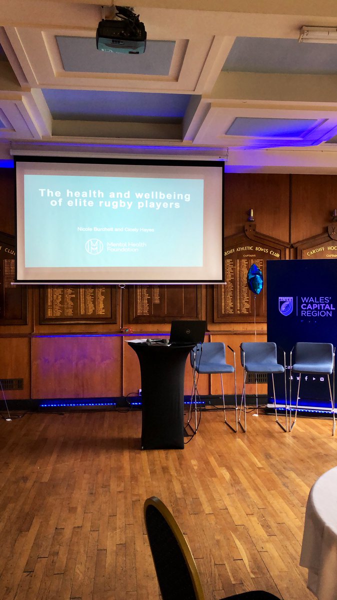 Cardiff_RugbyW's tweet photo. The biggest thank you to @mentalhealth, @theWRPA, @WelshRugbyUnion, @cardiff_blues and to our wonderful chaplain @lewis_heth for making this project a  huge success. Is your head in the game? #ItsOkayNotToBeOkay 🧠 https://t.co/DzDmGlgjnV