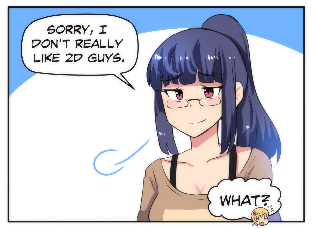 Merryweatherey's tweet photo. Do anime girls dream of 3D guys? https://t.co/CfM2VVYzI4