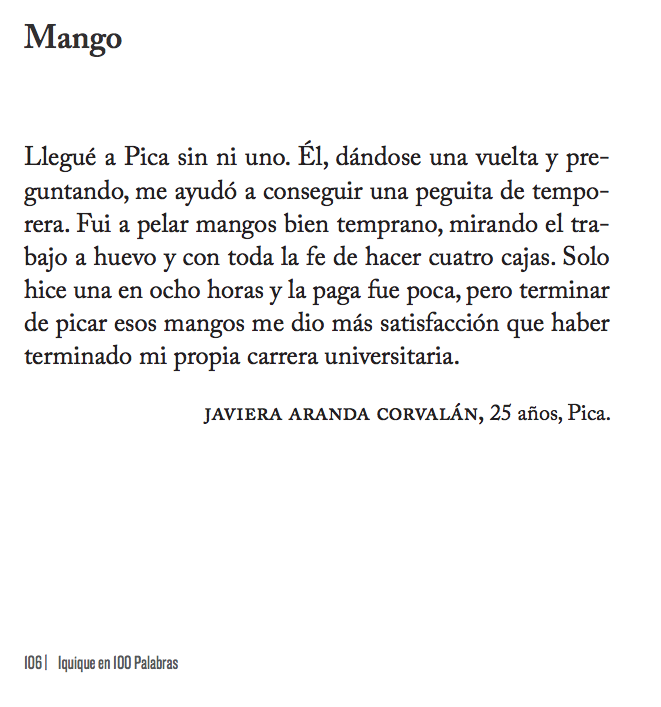 iquique100's tweet photo. #cuentodeldía: «Mango»*

¡Participa en la versión IX de nuestro concurso de cuentos breves! Puedes enviar hasta 5 cuentos en https://t.co/vLJqzFkG61

*publicado en el libro con los mejores 100 cuentos de la versión VIII de #iquiqueen100palabras https://t.co/z8xgN45wGi