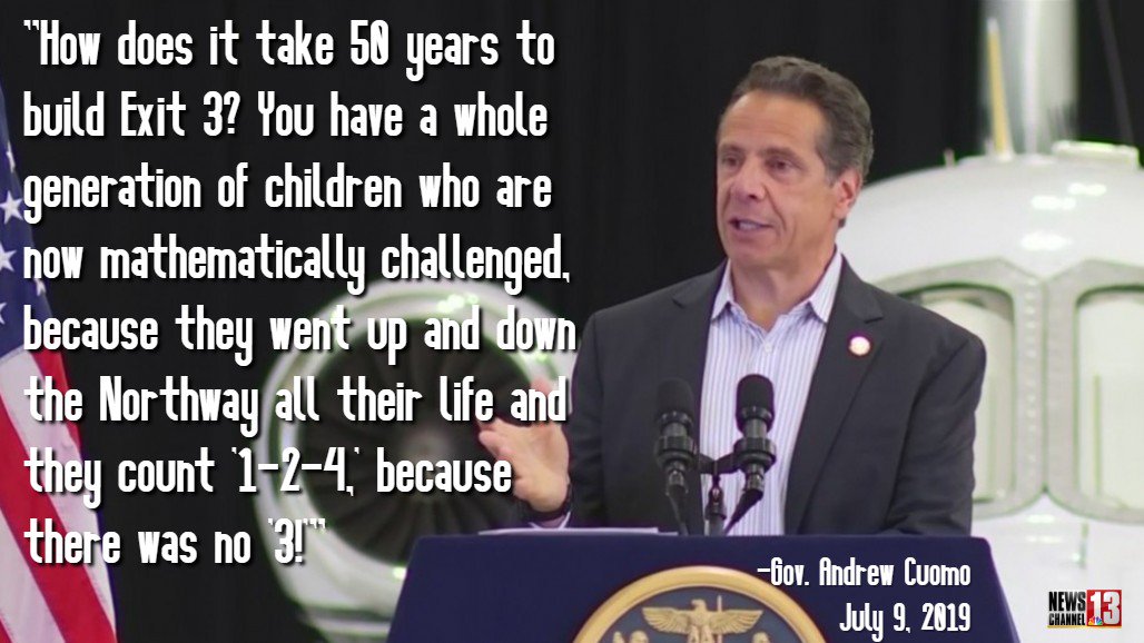 WNYT's tweet photo. .@NYGovCuomo reacts to Exit 3 FINALLY being built on the Northway.🚗
@jacquieslater's STORY: https://t.co/2DQi8YsNQo. https://t.co/3Ae0vN2h23