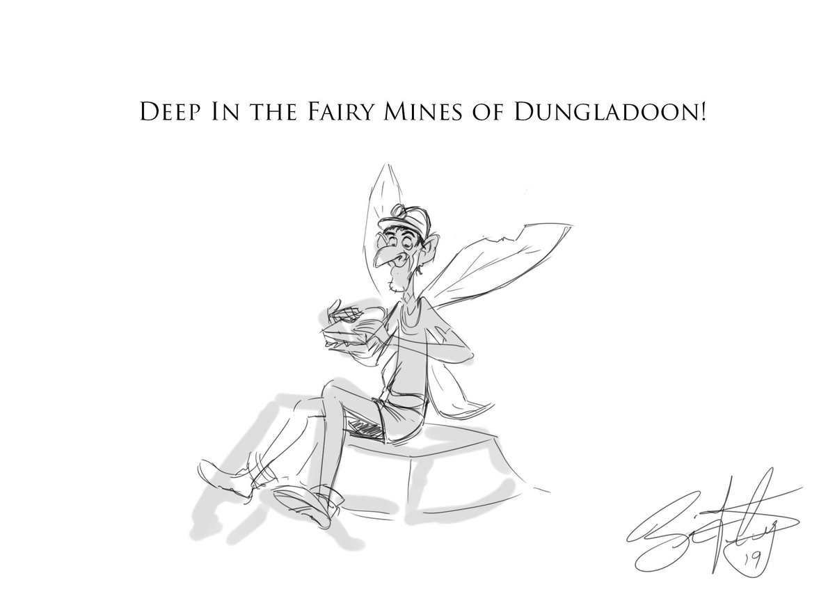 artprintsbyBF's tweet photo. I ask my students to do a daily 2d character design challenge sometimes I am able To play along like in this sketch I did. 

Challenge 
- fairy
- coal miner
- old
- eating a sandwhich
@SaintJohnRT #maritimes 
Call Eastern College Saint John Campus to be a 3d animator https://t.co/72ygb4YbLC