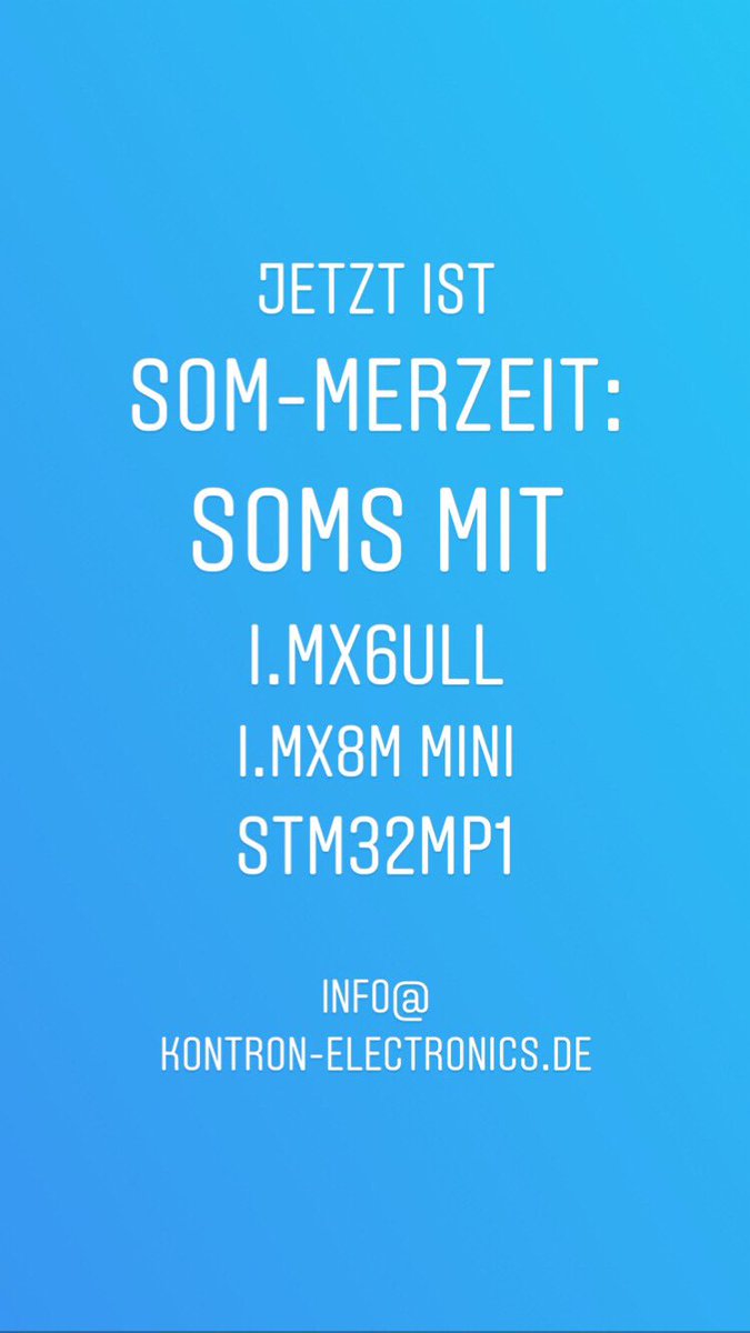 KontronElctrncs's tweet image. Es ist SOM-merzeit! Systems on Module made by Kontron Electronics! Leistungsfähig, klein und preiswert! #kontron #electronics #som #nxp #stm #imx6 #imx8 #stm32mp1