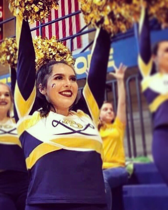 BattlerDance's tweet photo. Meet Kasey! She is from Cumberland, MD and attended Fort Hill HS. She has been cheering &amp; dancing since she was in middle school. As a 3rd year Spirit Program member she is one of the only athletes to compete at College Nationals as both a cheerleader &amp; dancer! 💙💛 #BattleAsOne https://t.co/9T3VT4gALc