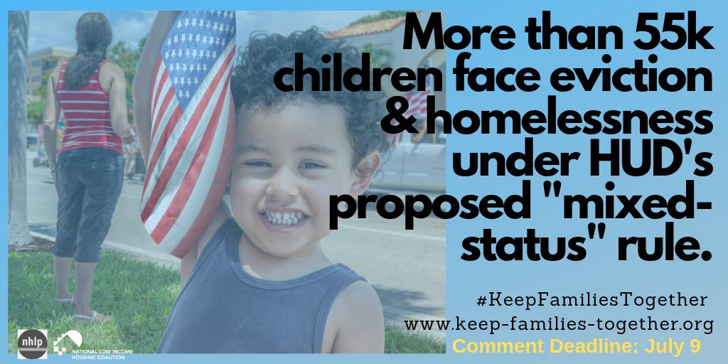 ProsperityInd's tweet photo. .@INCommDev urges @HUDgov to withdraw its “mixed-status” families rule that places thousands, incl. 55,000 children who are US citizens or legal residents, at risk of homelessness, undermines efforts to increase Hoosier housing security. #KeepFamiliesTogether @NLIHC @NHLP https://t.co/HowdRuaw7T