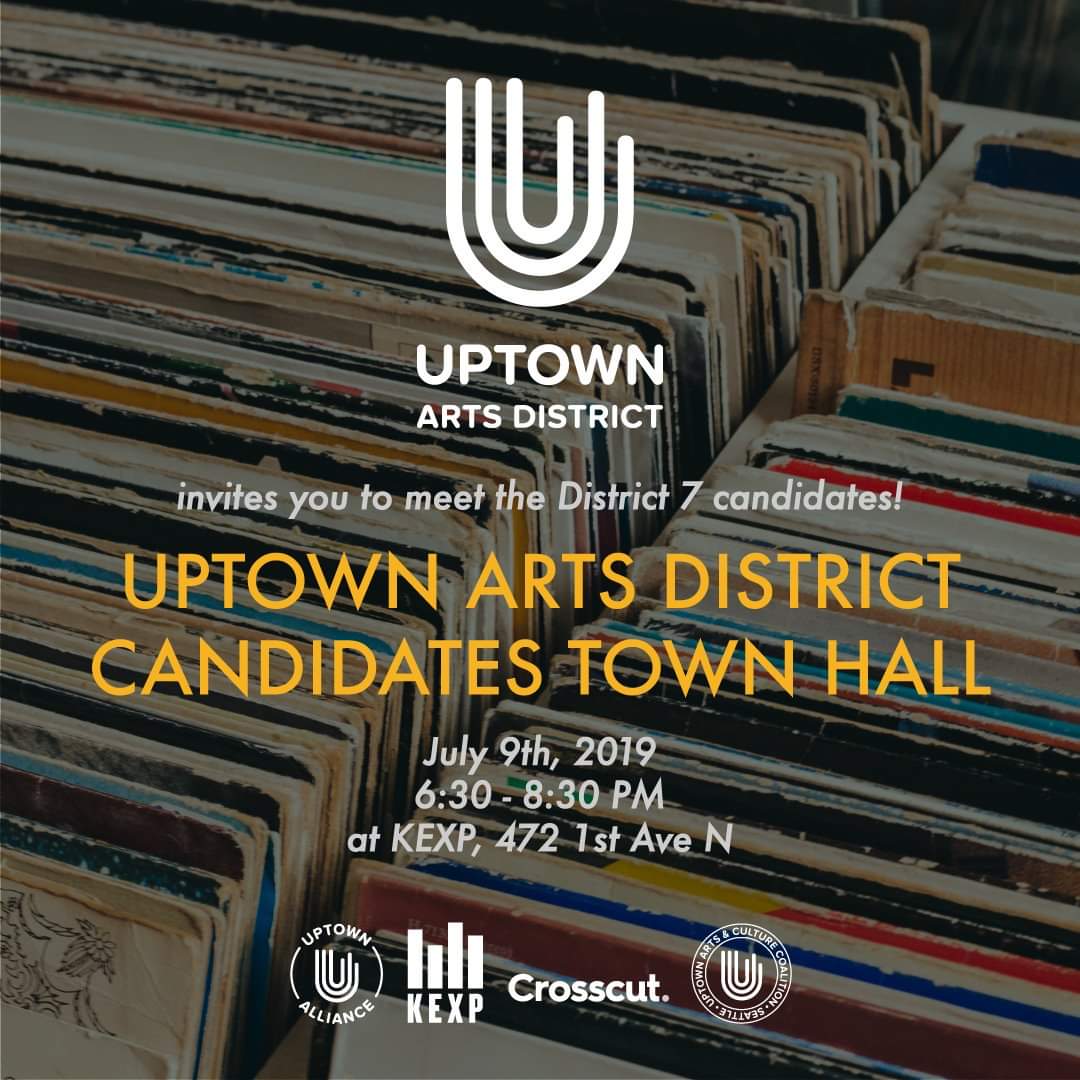 seattleua's tweet photo. 6:30 PM TONIGHT at @kexp 

@UptownSeattle #D7 candidate forum moderated by @Crosscut's @florangela + KEXP's @foxontheradio 

Voter registration (new and updates) by @veraproject.

#SEAelex ☑ https://t.co/VwnnUz7C2Y
