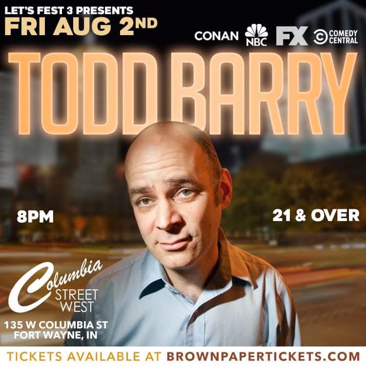 letsfestftw's tweet photo. Don’t miss @toddbarry LIVE at #LetsFest3 in #FortWayne Friday, August 2nd at CStreet West on @thelandingfw ! https://t.co/H1sjgsBFry