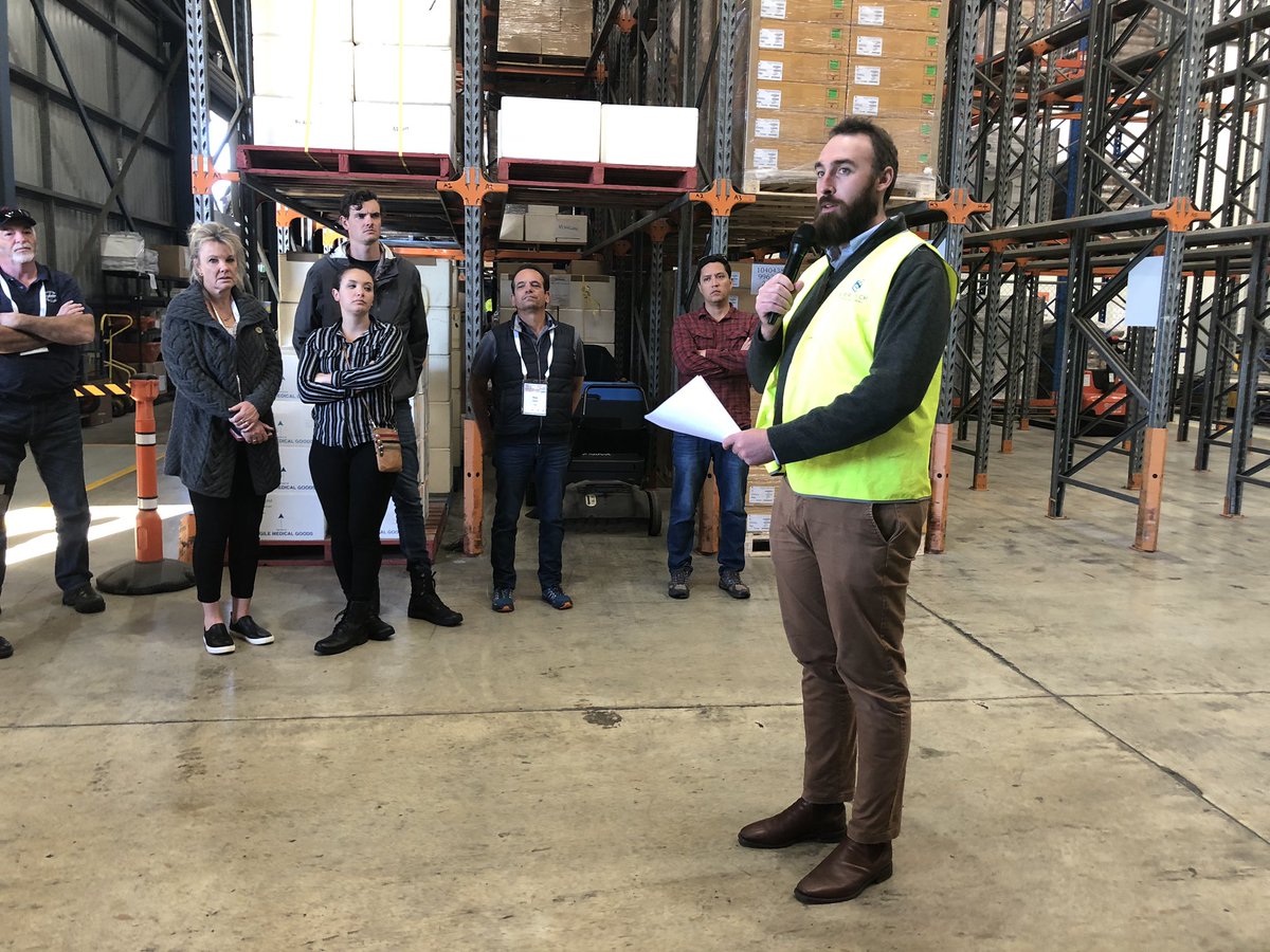 hortinix's tweet photo. #PCA2019 conference farm tour are underway, first stop for the northern tour is #Steritech - where fruit and vegetables can be treated with very low doses of irradiation to be meet requirements for export and biosecurity. #sustainable #quick #irradiation #biosecurity https://t.co/yYnnduPxQI