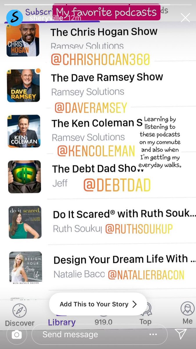 Im in someone’s top 5 podcast list, 👀 at the company I’m in. Honoured & humbled #debtdad #podcast #dfc #debtfreecommunity #babysteps #Thankful #Grateful #yegpodcast #Legacy #changeyourfamilytree #Top5 #twitterrecommendations #financialliteracy #yegnews #yycnews #finance