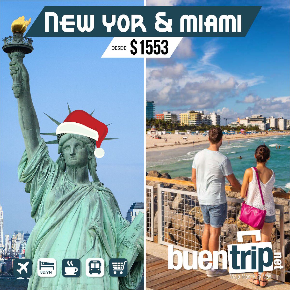 BuentripEC's tweet photo. Viaje navideño a #NewYork y #Miami. ¡No te lo pierdas! https://t.co/2FQPpEjC1a
