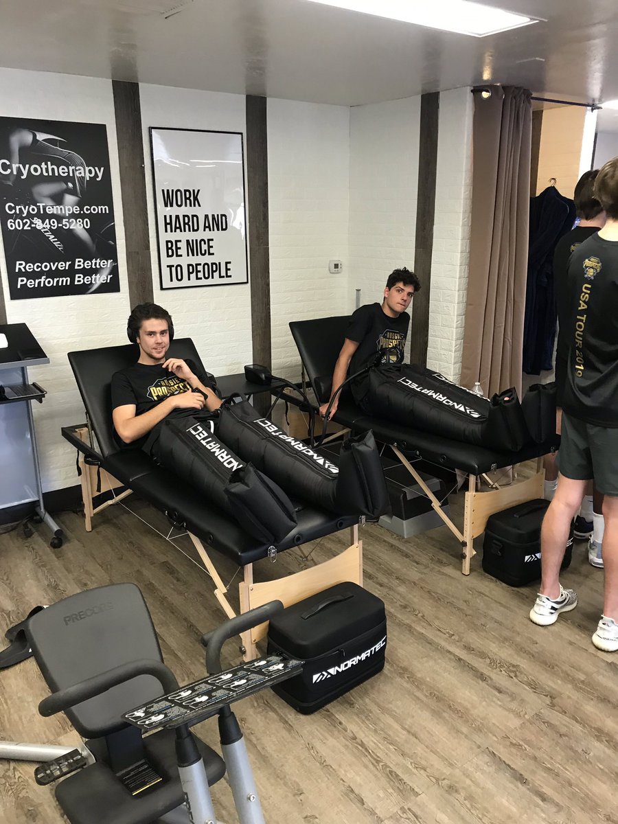 ProspectsAussie's tweet photo. Recovery time @ProspectsAussie style. Thanks to Cryo Tempe https://t.co/en7XPP5VOW