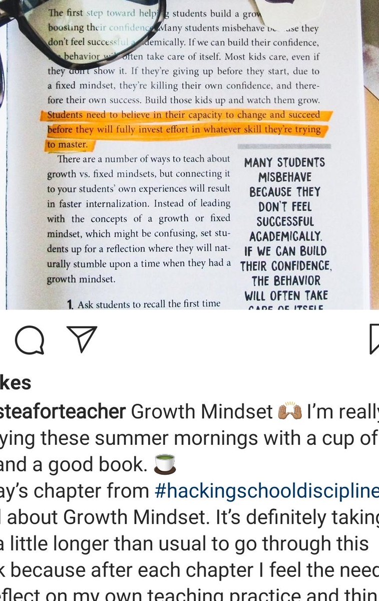 MsAllenSTEMCo's tweet image. This is powerful! This book would be a great resource (book study) to schools needing to transform culture, character build, and empower students and educators. #HackingSchoolDiscipline
#growthmindset #summerreflection #growthmindset #Repost