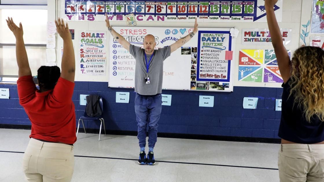 tulsaworld's tweet photo. #ACEsProject: Breaking the cycle: Tulsa elementary school gymnasium feels more like sanctuary thanks to caring teacher https://t.co/cbTIrPYIt5 #oklaed https://t.co/VE5pAOUIar
