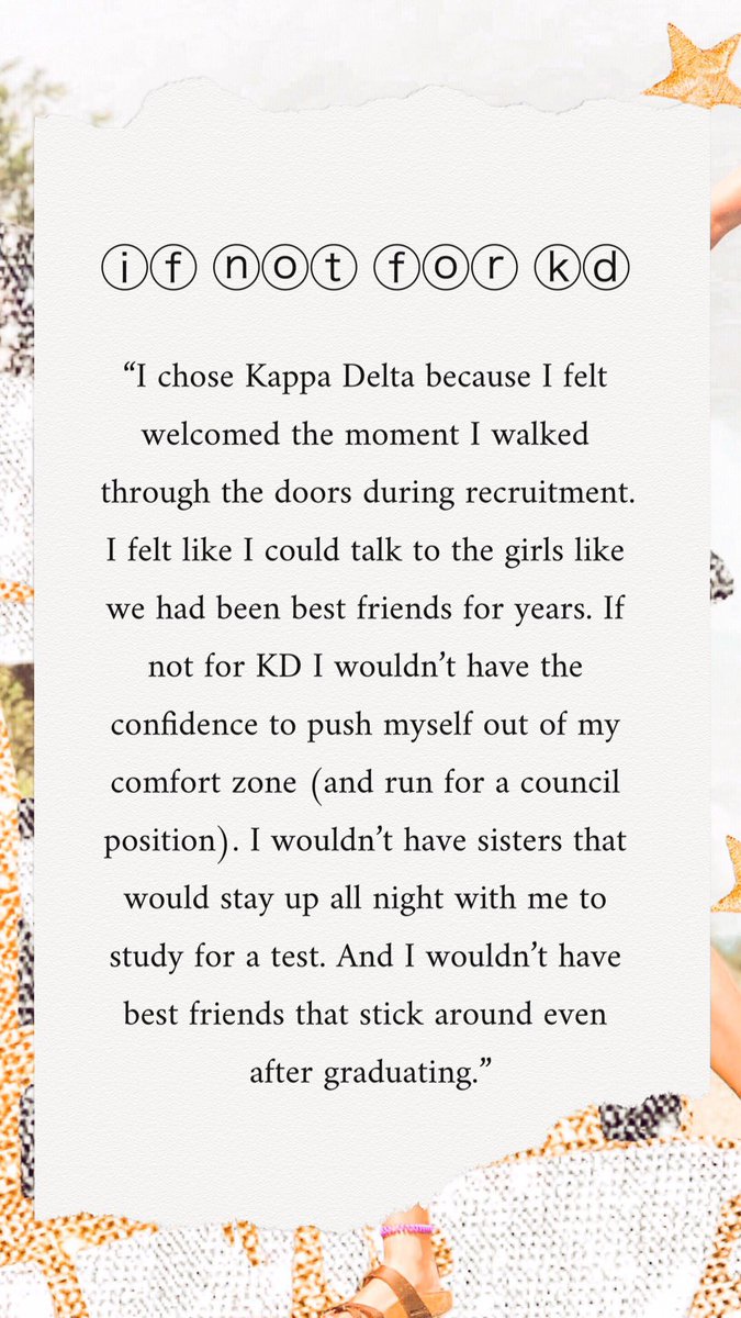 UNCCKappaDelta's tweet photo. ββ βββ£ βββ‘ ββ βͺ Sister Kristen Allen shares why she went KD and what this sisterhood means to her!
β°
β°
β°
#ifnotforkd #keepingupwiththekds #mtrckd https://t.co/FCbh8aWq3H