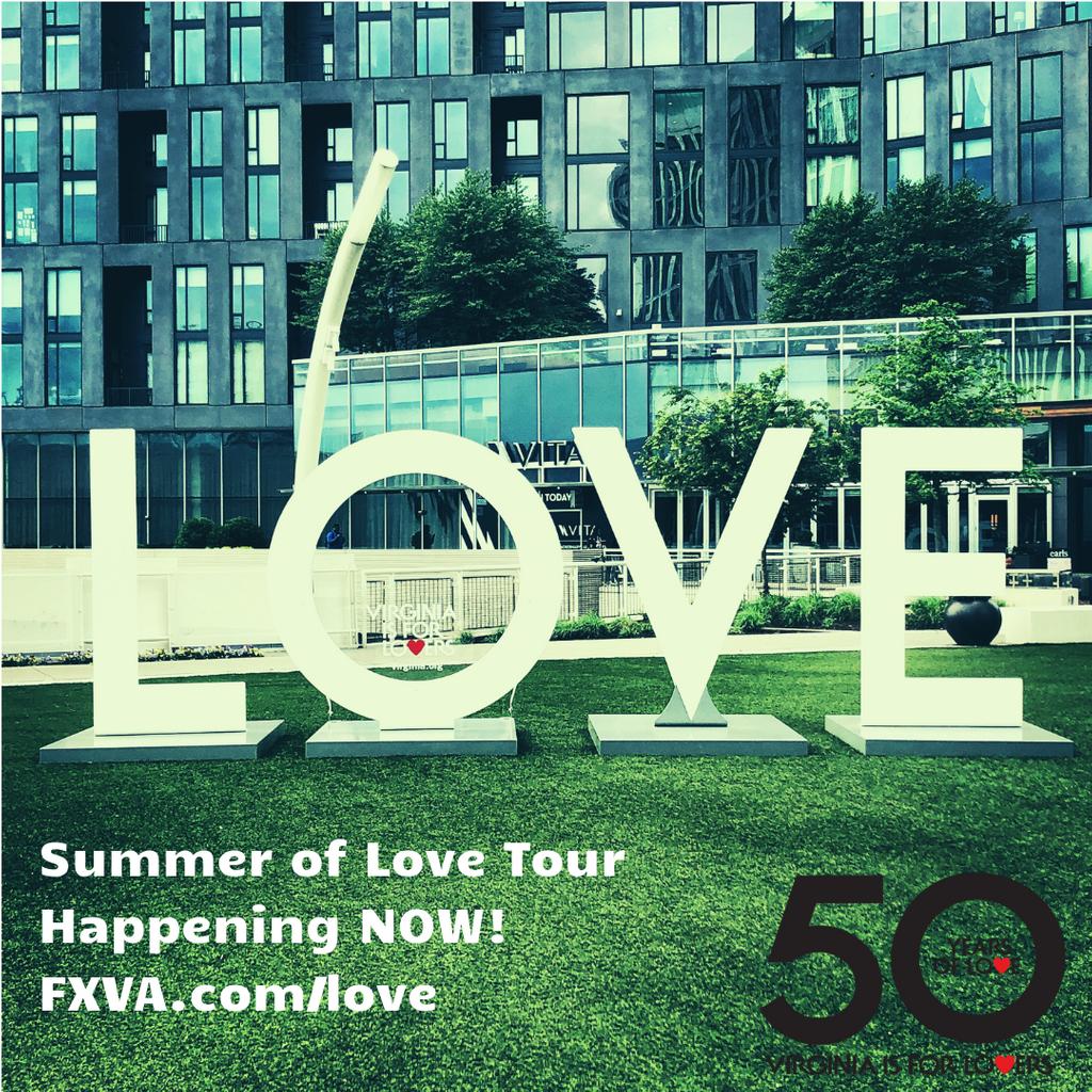 @Wolf_Trap To celebrate the 50th Anniversary of the "Virginia is for Lovers" slogan, the "LOVE" letters are making a stop at #WolfTrap from July 12 to July 24. Visit the Park to take your photo with the iconic LOVE sign and share the love using #WolfTrap, #LoveVA, and #ShareWhatYouLove.