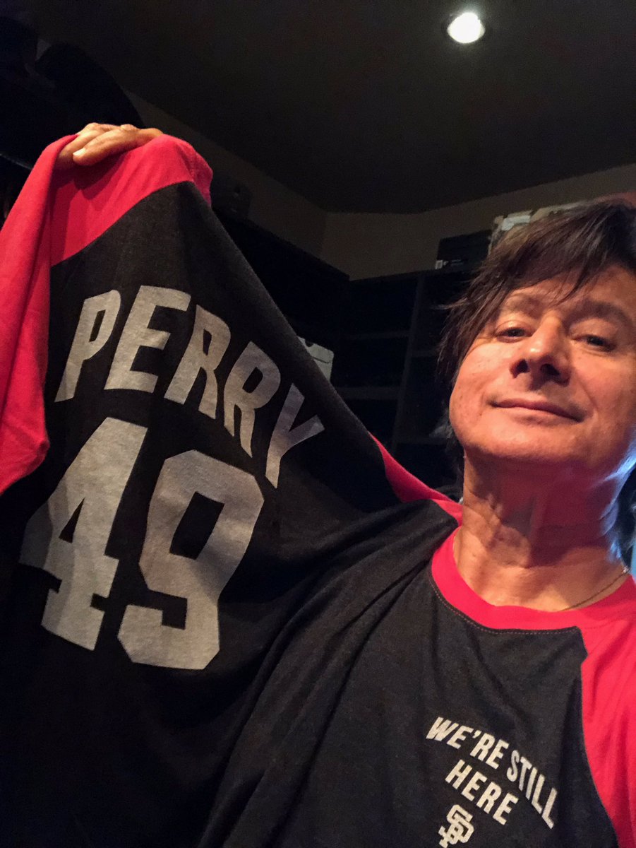 StevePerryMusic's tweet photo. Getting into the spirit for the Midsummer Classic with my new We're Still Here baseball shirt. Go rep those @SFGiants, Will Smith!

https://t.co/i99Wcu4elw https://t.co/35jG5clgvt