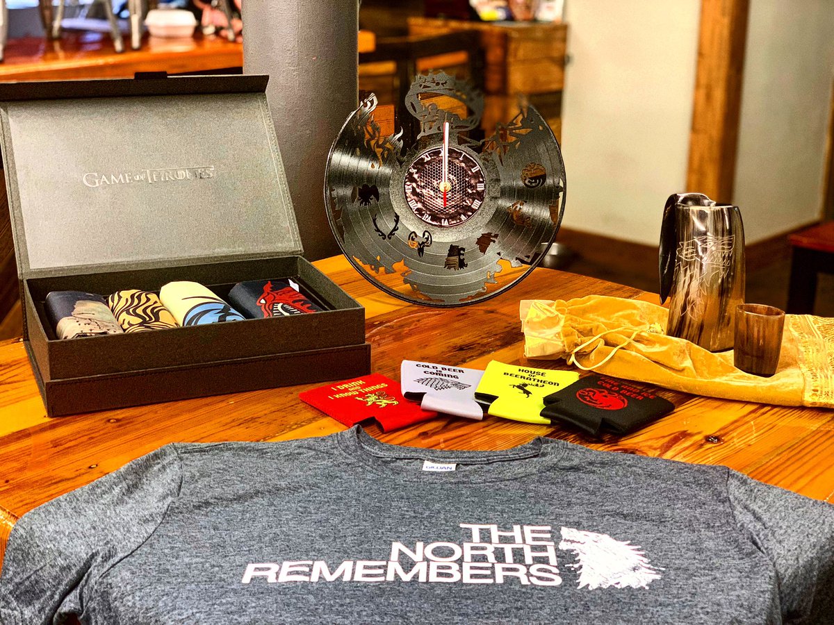 BrightLightBrew's tweet photo. The prizes for Game of Thrones Trivia this Thursday look AMAZING.
Doors open at 4pm
Food truck at 5pm
Trivia at 7pm https://t.co/IeherBHn64