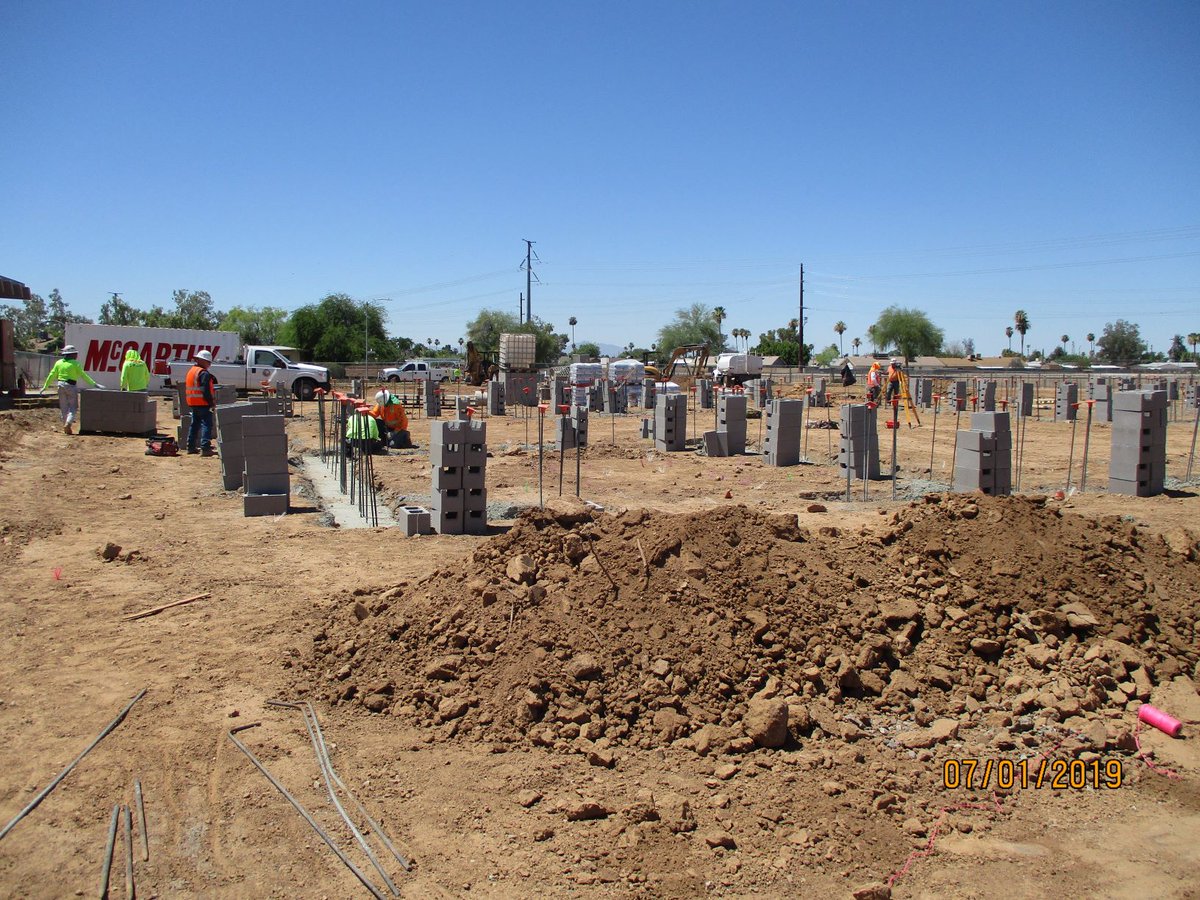 WESDschools's tweet photo. A few months ago, Arroyo students and staff celebrated at the official groundbreaking ceremony for a new school building. Here are some progress photos of the work being completed this summer. Thank you for supporting the #WESDFamily through Bond Dollars! https://t.co/HTxA0CKyk5