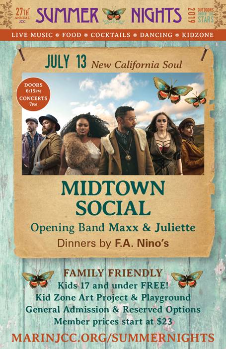 They are #black & #white, #queer & #straight, married & single and  represent the face of #young #America- and they are the new California #soul.  They are @MidtownSocial  & they are #Hot #Funky #Crazy #Talented.  #SummerNights #Outdoors 7/13