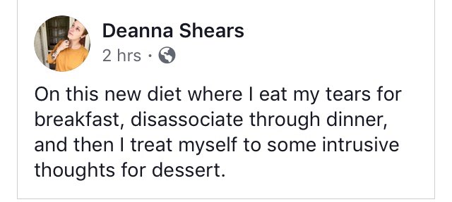 FunkedUpFloyd's tweet photo. #diet #TuesdayThoughts #depression https://t.co/z5qZkOIiGJ