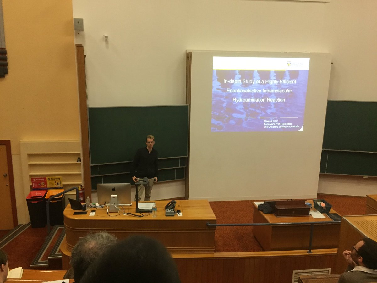 Daven Foster from <a href="/SMS_UWA/">Molecular Sci-UWA</a> presenting catalysts for hydroamination at <a href="/OZOM12_Melb/">OZOM12</a> #ozom12